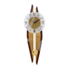 WILLIAM WIDDOP® ROSEWOOD & BRUSHED METAL PENDULUM WALL CLOCK