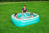 Bestway Family Pool, pool rectangular for children, easy to assemble, blue, 201 x 150 x 51 cm