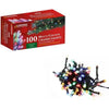 100 multi-coloured LED chaser Christmas lights – 6.9m