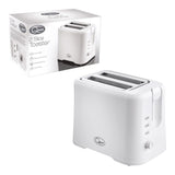 Quest white 870W 2-slice toaster with adjustable browning
