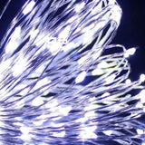 40 cool white USB LED string lights on silver wire