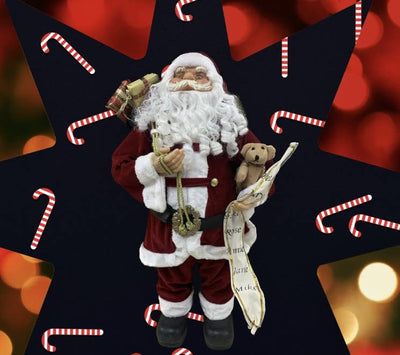 45cm Standing Santa Claus Christmas Decoration