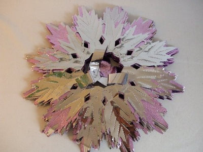 PINK AND SILVER STARBURST GARLAND (9ft)