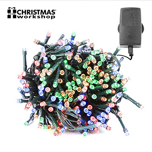 200 multi-coloured LED chaser Christmas lights – 13.9m