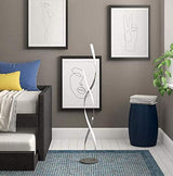 LED double helix floor lamp in satin nickel