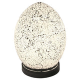 20cm black mosaic glass mini egg table lamp
