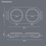 Quest double ceramic infrared hot plate twin hob