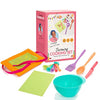 Nadiya Hussain Savoury Baking Set, Great British Bake Off Winner Kids Kitchen Utensils and Accessories, , Children Silicone Cooking Equipment, Includes Spoon, Mixing Bowl and Apron