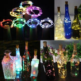 Pink LED wine bottle cork lights four pack with ten LEDs each