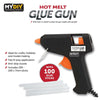 My DIY Hot Glue Gun with 100x 7MM Glue Gun Sticks & Built-in Safety Stand Fast Heating DIY Glue Gun Anti Drip Nozzle Mini Melt Gun for Crafting, Art, Sealing, Home Repairs 10W Energy Efficient