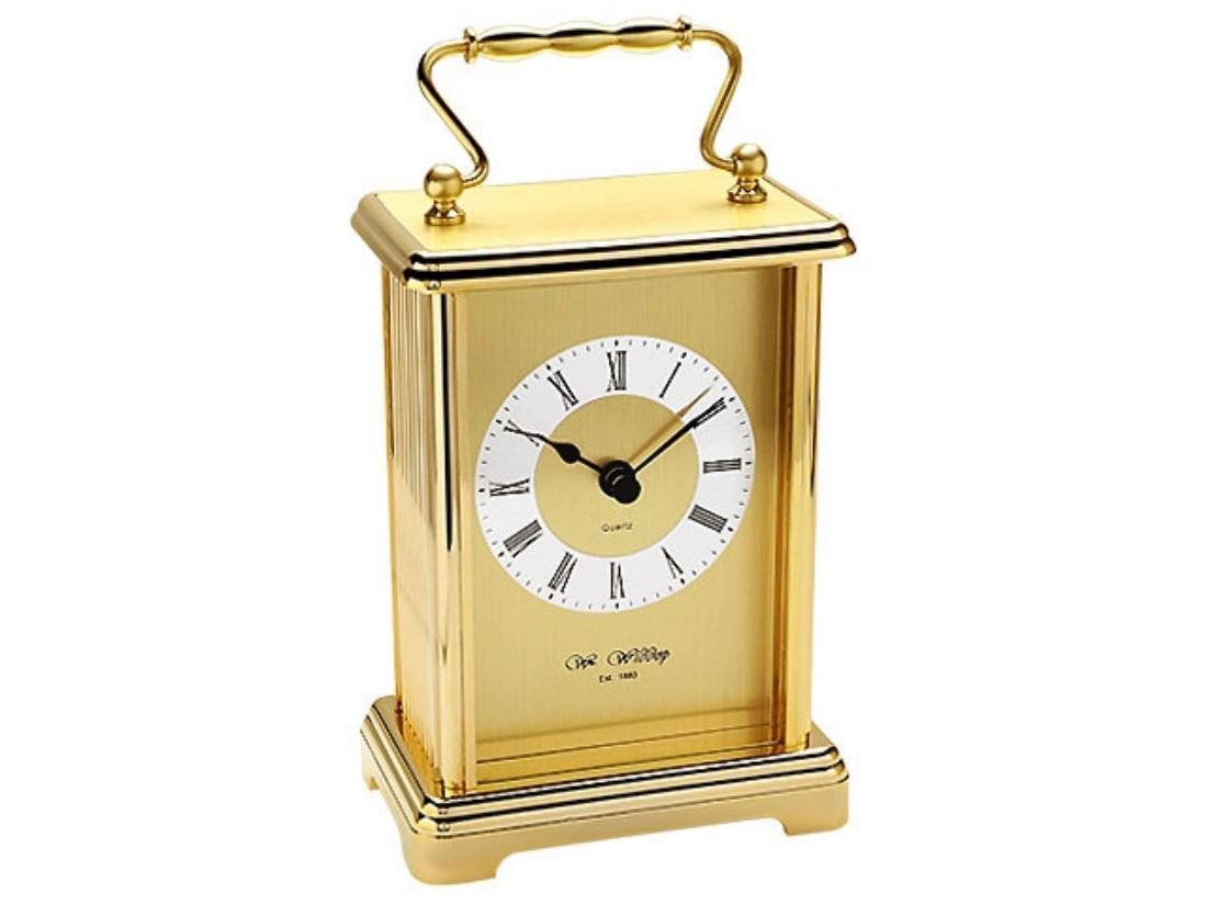 Widdop Bingham W4306 brass-effect carriage clock