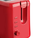 Quest red 2-slice toaster with variable browning