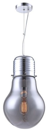 Febland Smoked Bulb Shaped Ceiling Lamp, Silver
