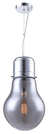 Febland Smoked Bulb Shaped Ceiling Lamp, Silver