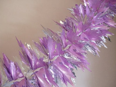 PINK AND SILVER STARBURST GARLAND (9ft)