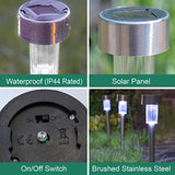 White LED solar stake lights for flower beds and patios