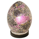 20cm black mosaic glass mini egg table lamp