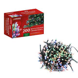 200 multi-coloured LED chaser Christmas lights – 13.9m