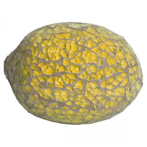 Yellow mosaic glass lemon ornament 9cm