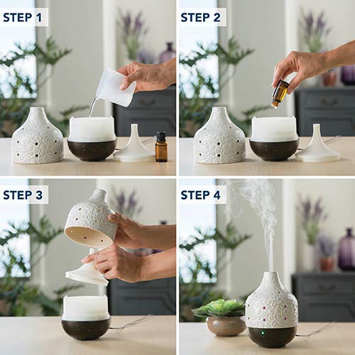 Airomé Botanical 250ml ceramic ultrasonic essential oil diffuser