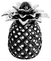 Exclusive Large Black Ceramic with Diamante Pineapple Storage JAR with LID, Height: 23.5cm