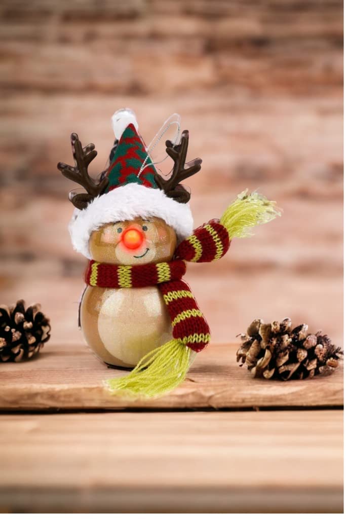Widdop LED reindeer Christmas baubles set of six
