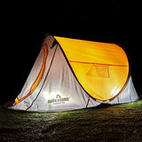 One-person Milestone tent with guy ropes and pegs