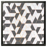 Black and white geometric nest of 3 tables