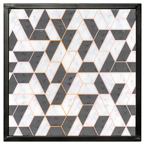 Black and white geometric nest of 3 tables