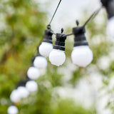 20 warm white retro LED festoon string lights – 9.5m