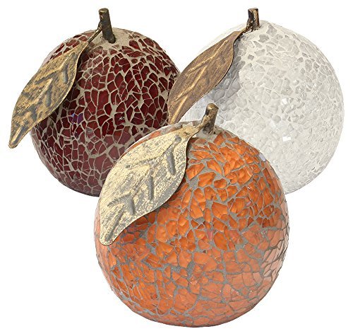 Mosaic Glass Orange - White