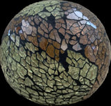 Battery Operated Glass Mosaic Tealight Balls (AMBER)