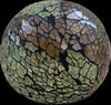 Battery Operated Glass Mosaic Tealight Balls (AMBER)