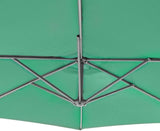 Green 3m cantilever banana garden parasol