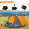 Milestone Camping 18819 Pop Up Tent/Sleeps 2 People/Water Resistant/Portable Carry Bag Included/Double Zipper Door / 100cm x 150cm x 245cm