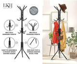 LKH black metal coat stand with hooks – 170cm