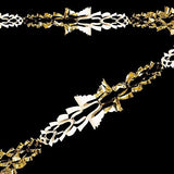 Gold and ivory foil Christmas garland 2.7m