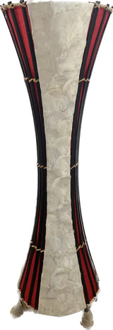 70cm red and white tortoiseshell-style floor lamp