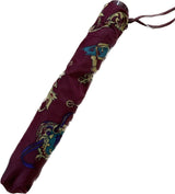 Black patterned compact telescopic umbrella with cover