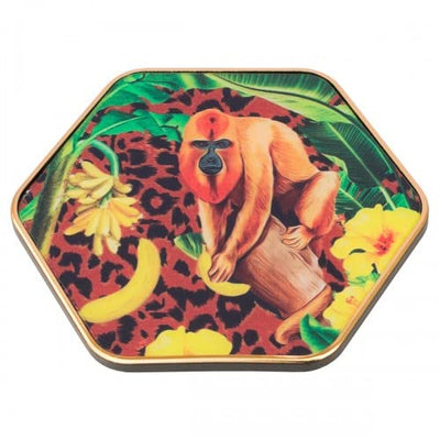Coasters Hexagonal Golden Monkey - Set of 4