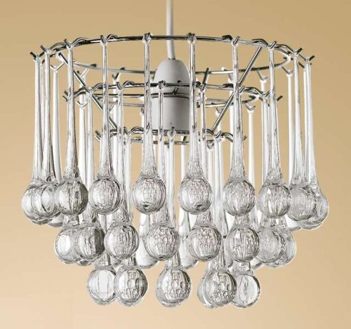 Clear Snowdrop acrylic non-electrical pendant light shade