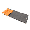 Milestone grey and orange 3-season single sleeping bag, 210 x 85cm