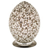 Mosaic Glass Egg Lamp - White Flower