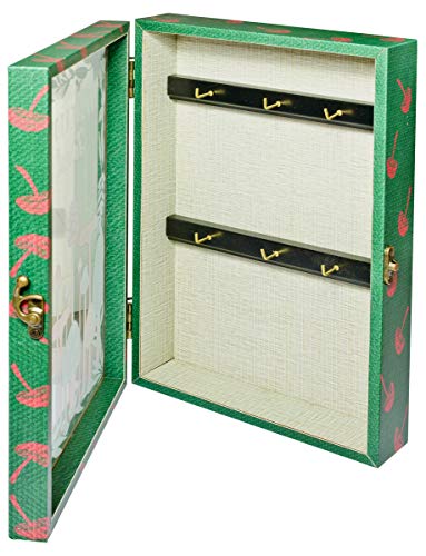 Febland Mysterious Forest Key Holder Book Box, Green, Small