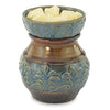 Candle Warmers Etc Round Fragrance Warmer Essential Oils Burner Blue Fleur De Lis