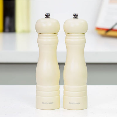 Blackmoor 68079 Manual Salt and Pepper Grinder Set/Classic Wooden Design with Ceramic Grinding Core/Adjustable Coarseness/Cream Colour