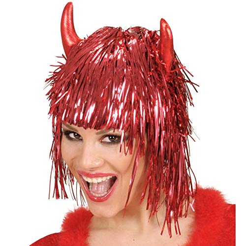 Tinsel Devil withHorns In Polybag Wig for Hair Accessory Fancy Dress
