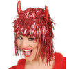 Tinsel Devil withHorns In Polybag Wig for Hair Accessory Fancy Dress