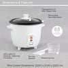 Quest 35530 0.8L Rice Cooker / Non-Stick Removable Bowl / Keep Warm Functionality / 350W / Includes Measuring Cup & Spatula