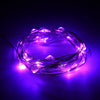 20 purple LED copper wire fairy lights